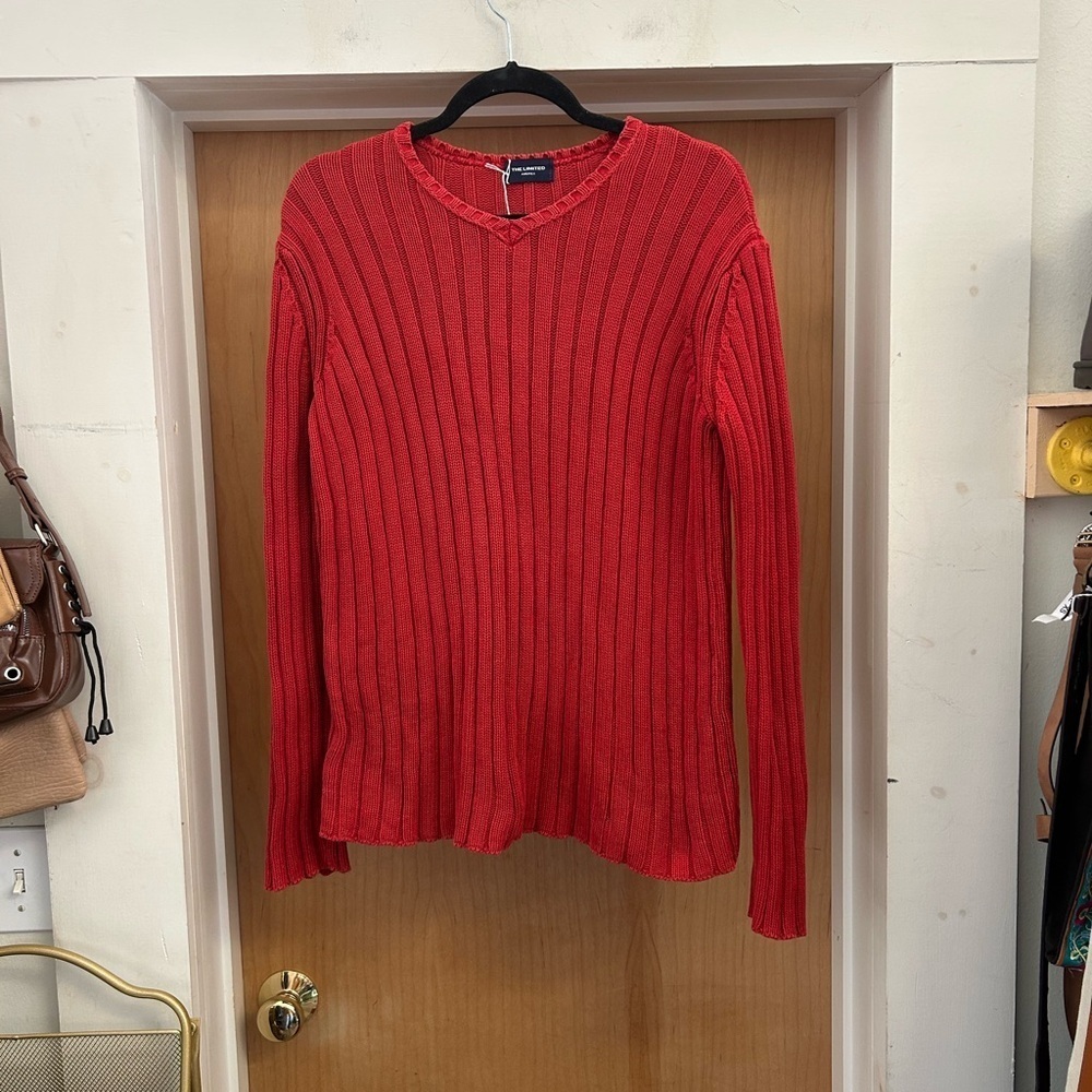 Vintage Y2K The Limited America Cotton Ribbed Res Sweater - size L